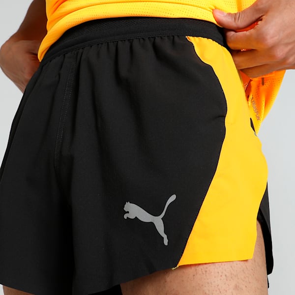 RUN VELOCITY Men's 3" Running Shorts, PUMA Black-Sun Stream, extralarge-IND